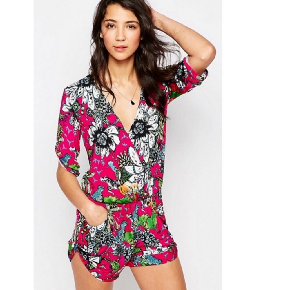 Traffic People Shorts Romper